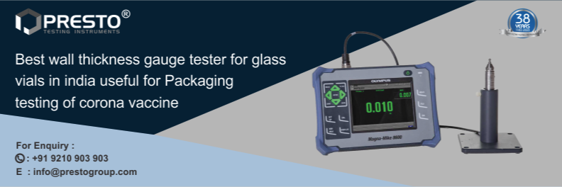 Best Wall Thickness Gauge Tester for Glass Vials in India - Useful for Packaging Testing of Corona Vaccine